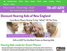 Tablet Screenshot of discounthearingaidsofnewengland.com